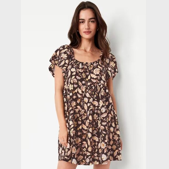 🦚Just Listed! Mini Floral Swing Dress - Picture 3 of 7